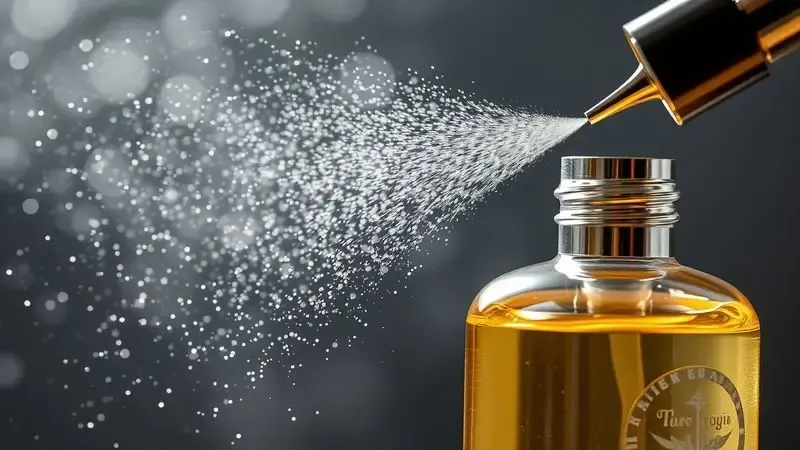 Cenário minimalista de um frasco de perfume em uma prateleira de mármore, simbolizando o armazenamento correto para maior durabilidade.